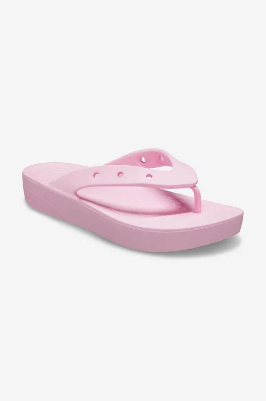 różowy Crocs japonki Classic Platfrom Flip