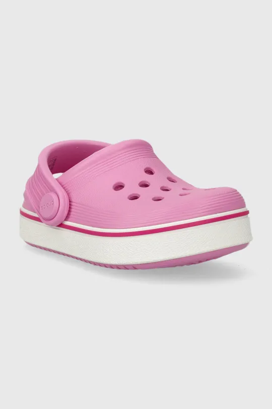 Дитячі шльопанці Crocs CROCBAND CLEAN CLOG рожевий