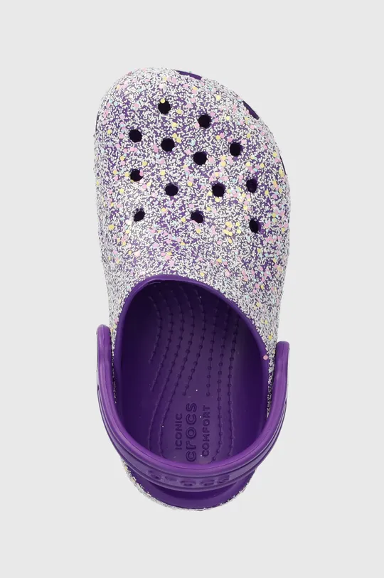 фиолетовой Детские шлепанцы Crocs CLASSIC GLITTER CLOG