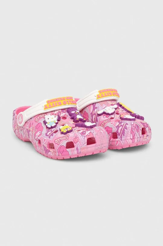 Παιδικές παντόφλες Crocs CLASSIC HELLO KITTY ροζ