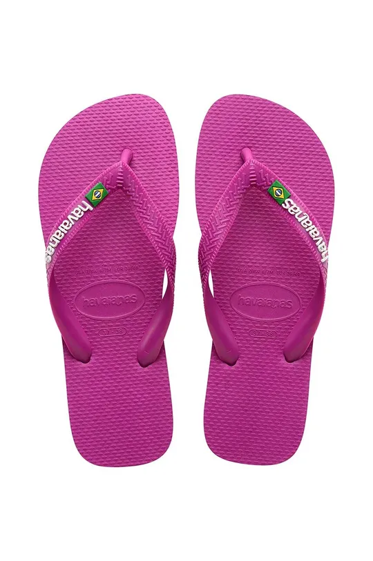 ružová Detské žabky Havaianas BRASIL LOGO Dievčenský