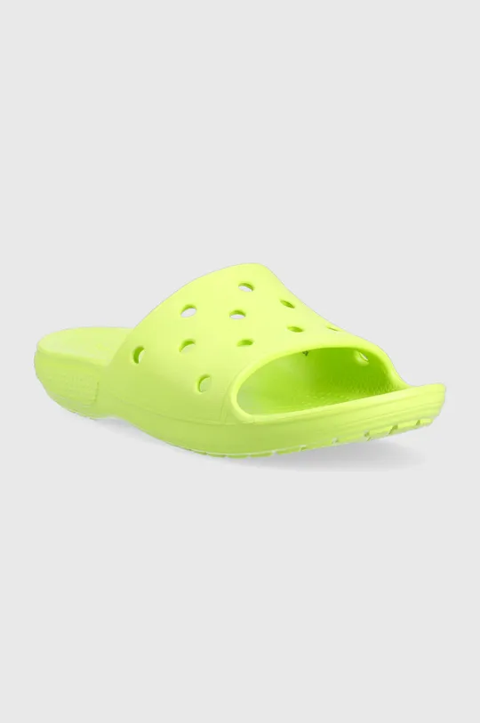 Dětské pantofle Crocs žlutě zelená