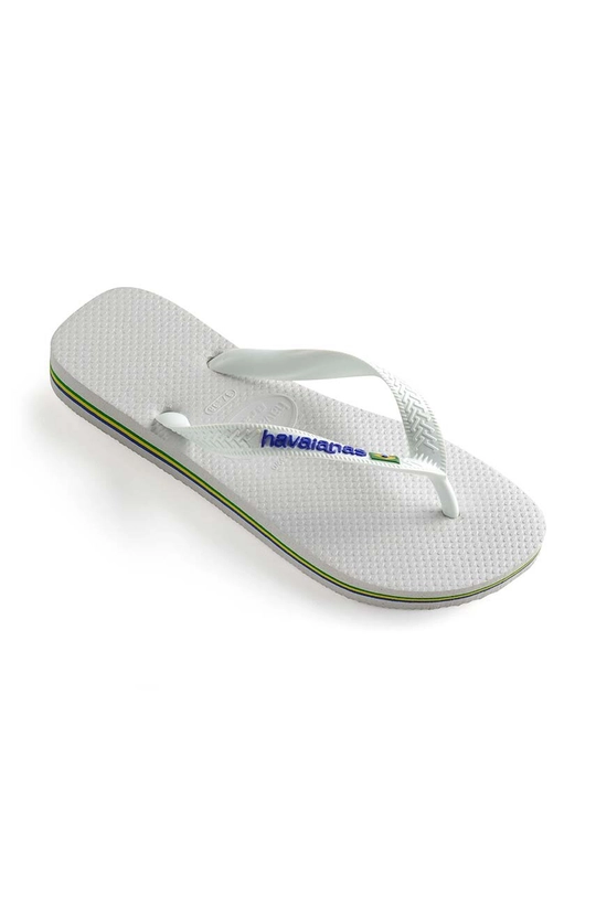 Detské žabky Havaianas BRASIL LOGO biela