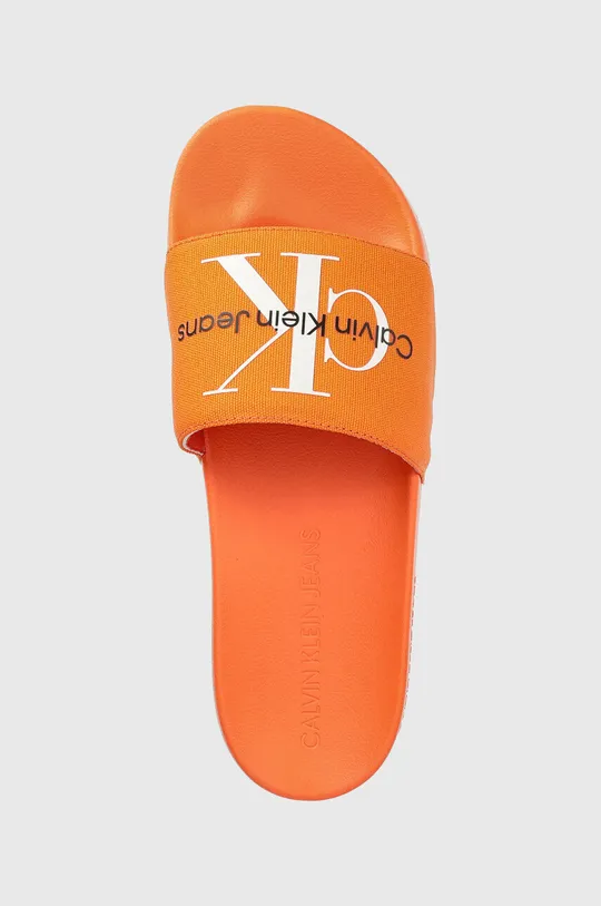 narancssárga Calvin Klein Jeans papucs SLIDE MONOGRAM CO