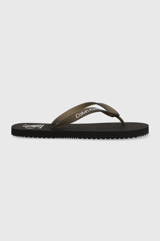 czarny Calvin Klein Jeans japonki BEACH SANDAL AOP Męski