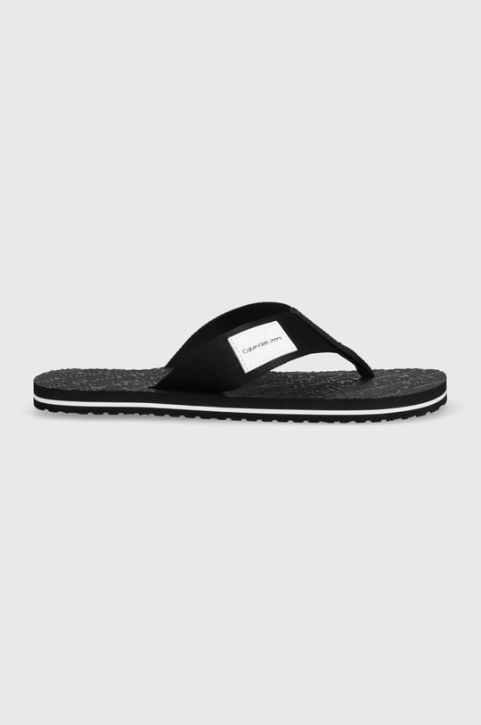 μαύρο Σαγιονάρες Calvin Klein Jeans BEACH SANDAL WOVEN PATCH Ανδρικά