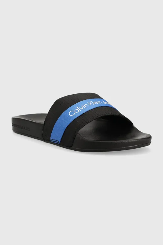 Calvin Klein Jeans papucs SLIDE WEBBING fekete