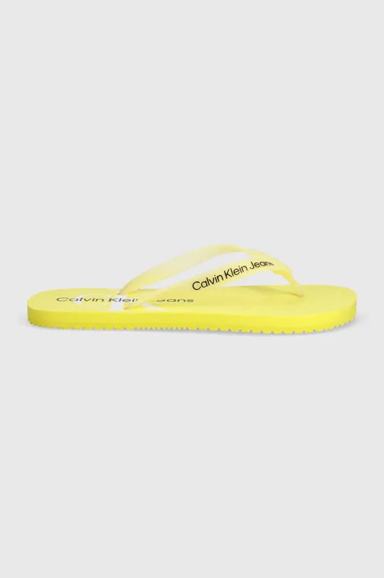 Σαγιονάρες Calvin Klein Jeans BEACH SANDAL MONOGRAM TPU κίτρινο
