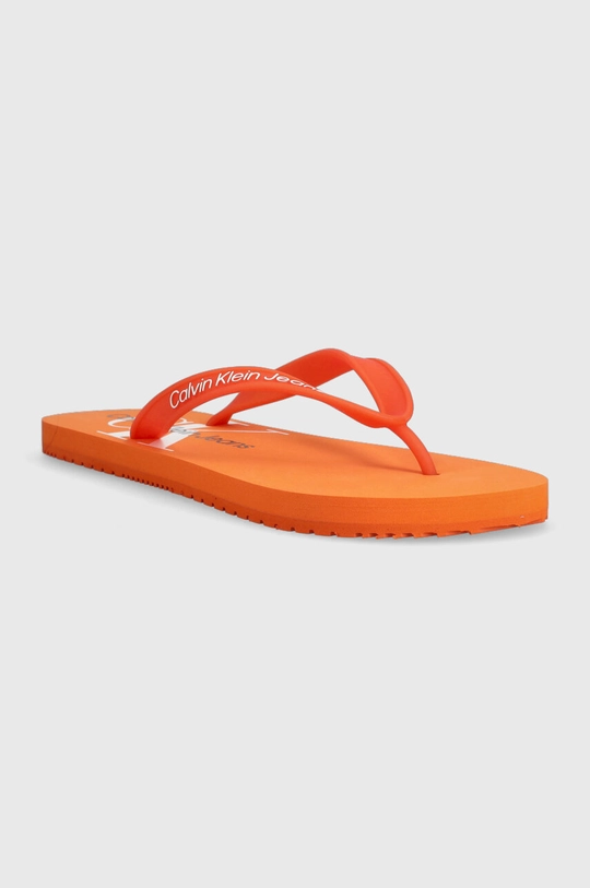 Σαγιονάρες Calvin Klein Jeans BEACH SANDAL MONOGRAM TPU πορτοκαλί