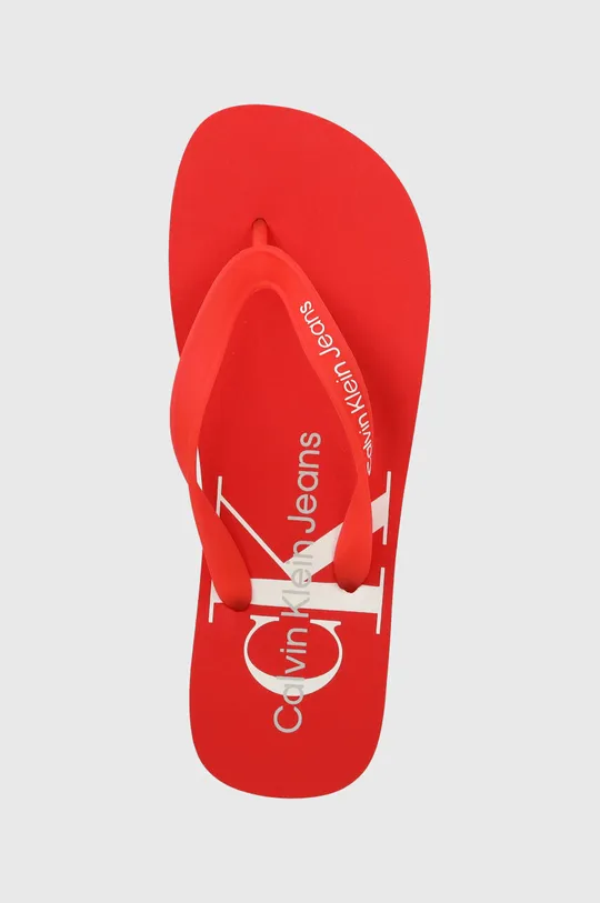 piros Calvin Klein Jeans flip-flop BEACH SANDAL MONOGRAM TPU