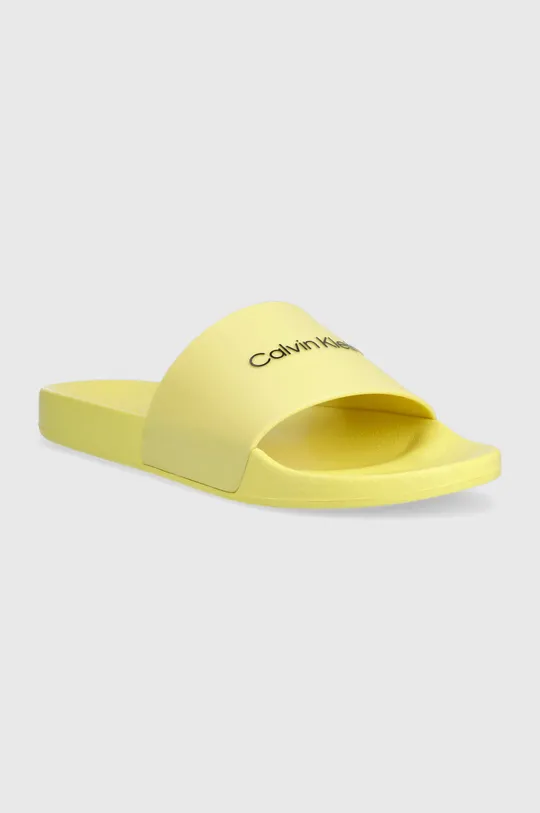 Παντόφλες Calvin Klein POOL SLIDE RUBBER κίτρινο