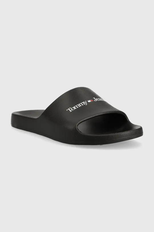 Шльопанці Tommy Jeans BASIC SLIDE чорний