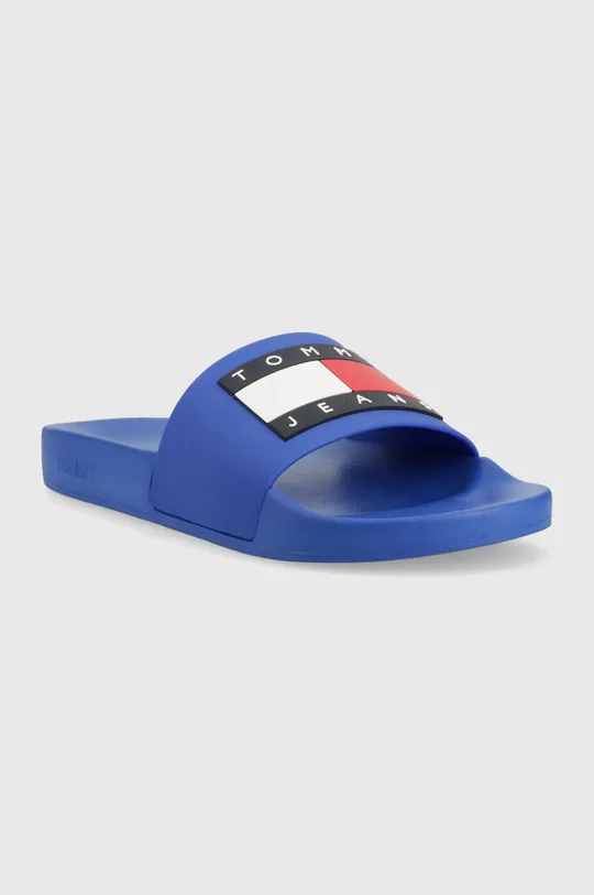 Шльопанці Tommy Jeans POOL SLIDE ESS блакитний