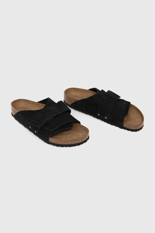 Semišové šľapky Birkenstock KYOTO čierna