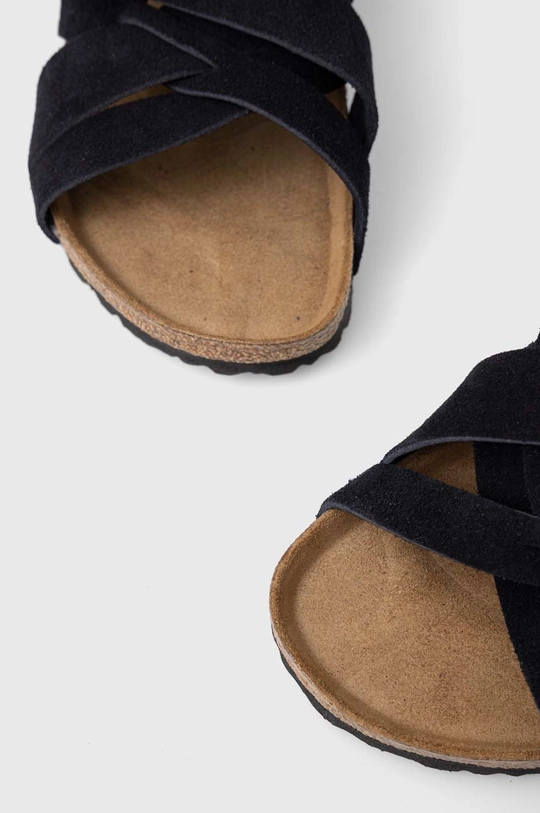 μαύρο Παντόφλες σουέτ Birkenstock LUGANO SFB