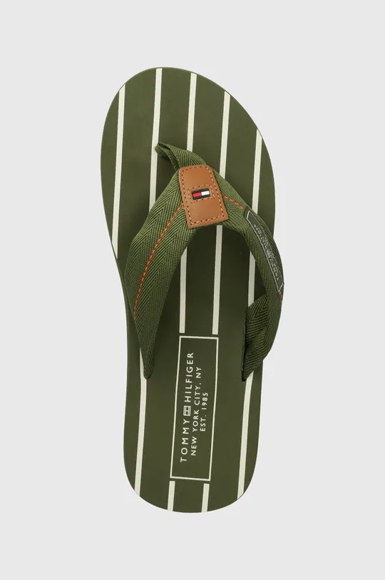 zöld Tommy Hilfiger flip-flop PATCH HILFIGER BEACH SANDAL