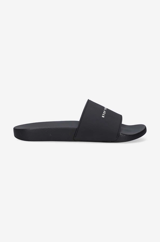 czarny Rick Owens klapki Rubber Slippers Męski