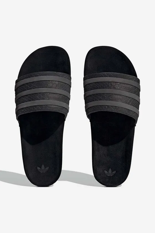 černá Kožené pantofle adidas Originals Adilette FZ6451