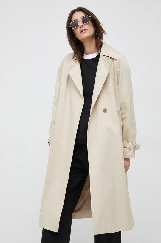 béžová Bavlnený kabát Calvin Klein