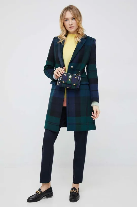 πολύχρωμο παλτό από μείγμα μαλλιού Tommy Hilfiger Γυναικεία