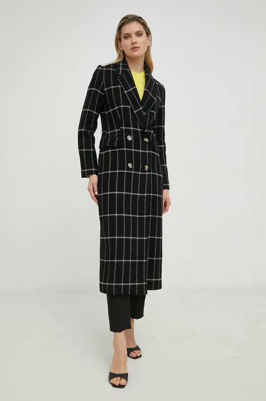 μαύρο Μάλλινο παλτό Ivy Oak Γυναικεία