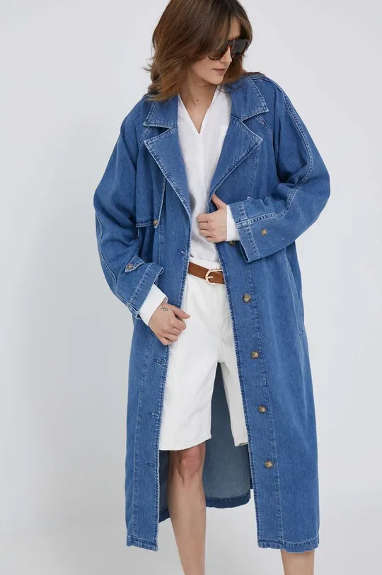 modrá Rifľový kabát Pepe Jeans