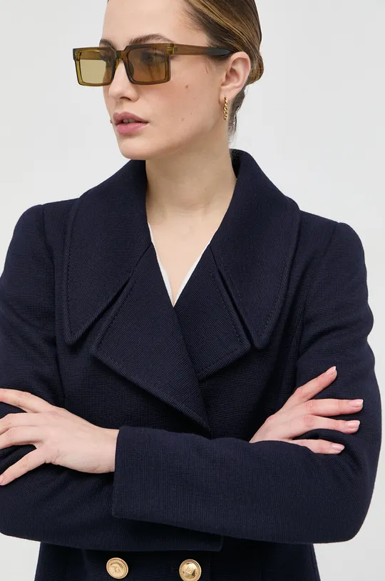 σκούρο μπλε Μάλλινο παλτό Luisa Spagnoli