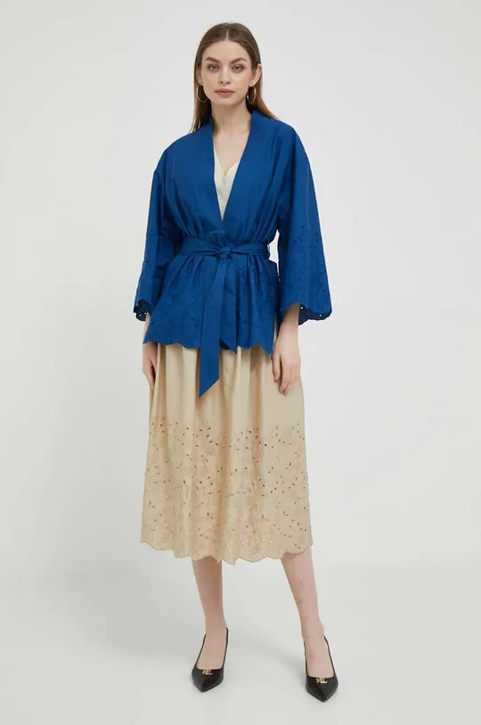 Kimono United Colors of Benetton mornarsko modra
