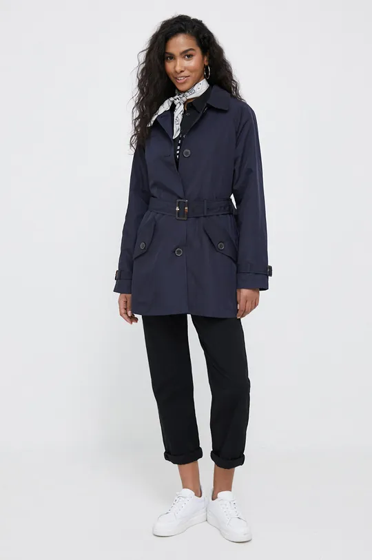 Παλτό Lauren Ralph Lauren σκούρο μπλε