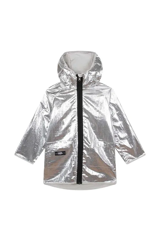 срібний Дитяча двостороння куртка Karl Lagerfeld