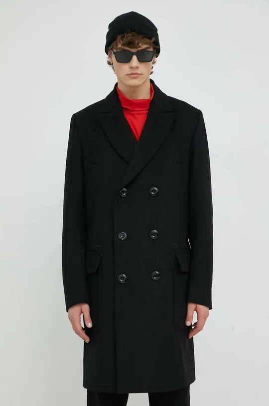 G-Star Raw cappotto in lana nero