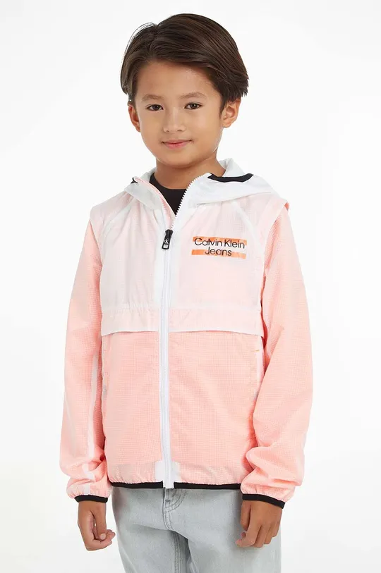oranžna Otroška jakna Calvin Klein Jeans Fantovski