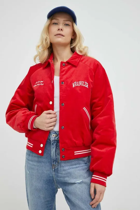 κόκκινο Κοτλέ bomber jacket Wrangler Γυναικεία