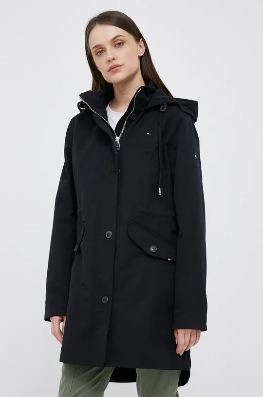 fekete Tommy Hilfiger parka Női