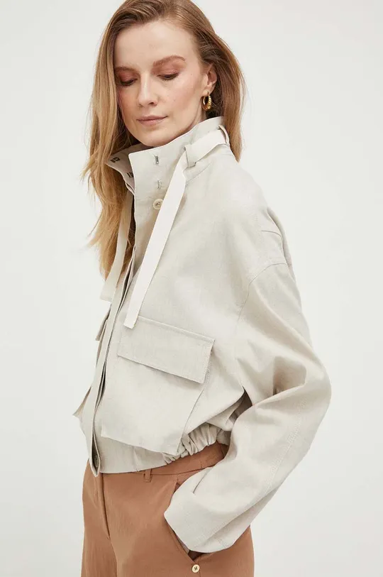 Lanena jakna Calvin Klein Ženski