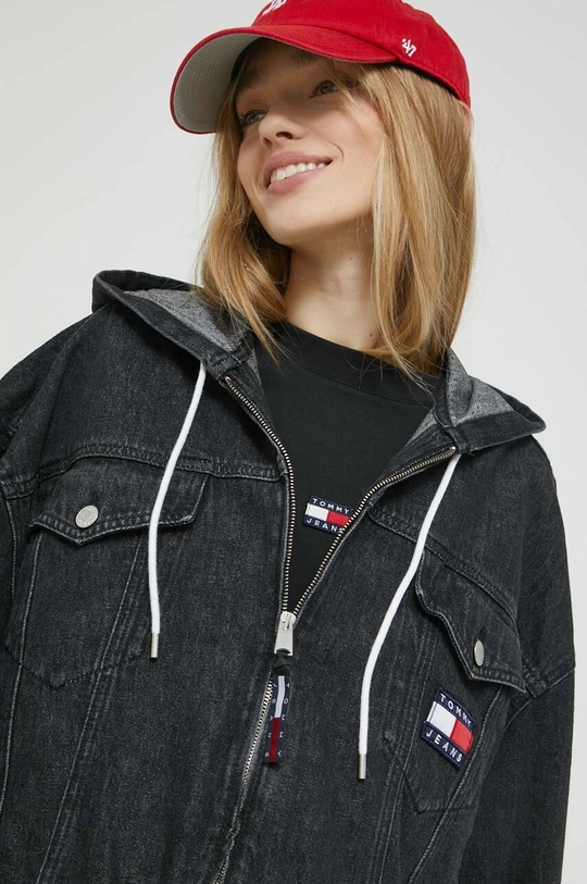 čierna Rifľová bunda Tommy Jeans