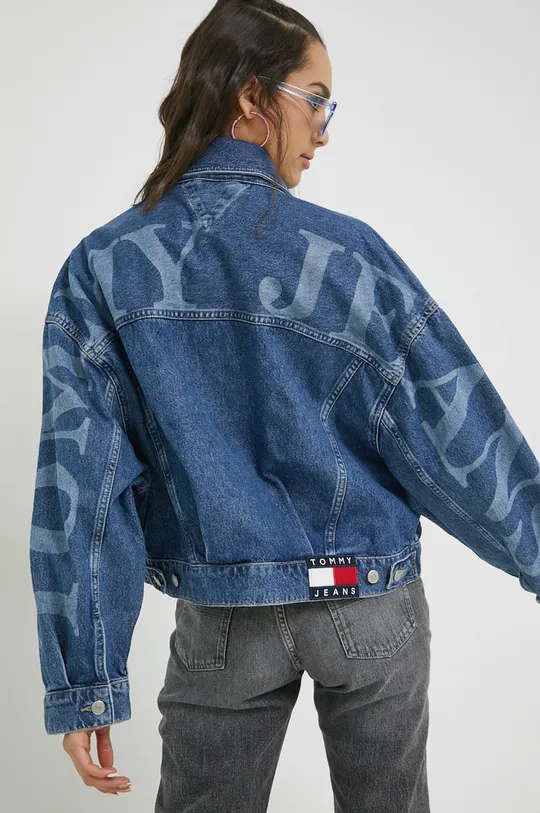 σκούρο μπλε Βαμβακερό τζιν μπουφάν Tommy Jeans Γυναικεία