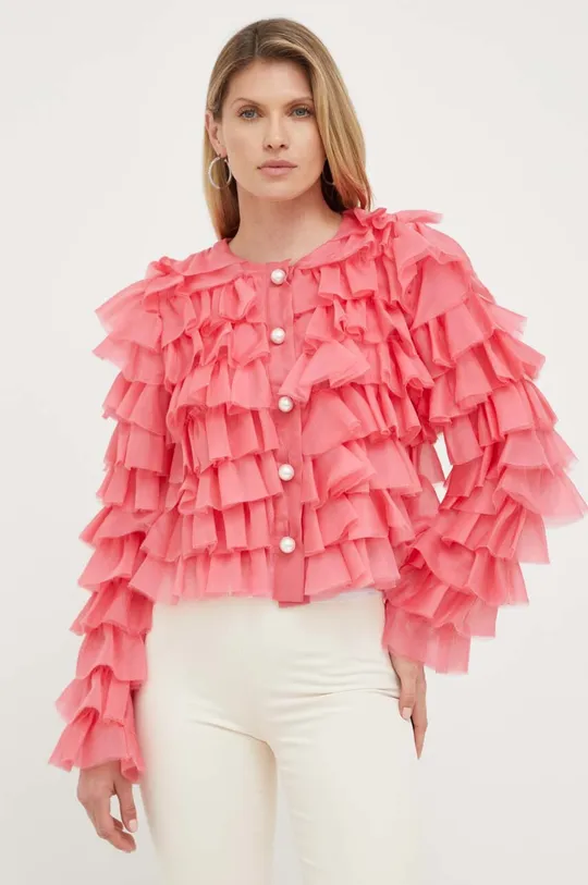 ροζ Μεταξωτό πουκάμισο Custommade Gro By NBS