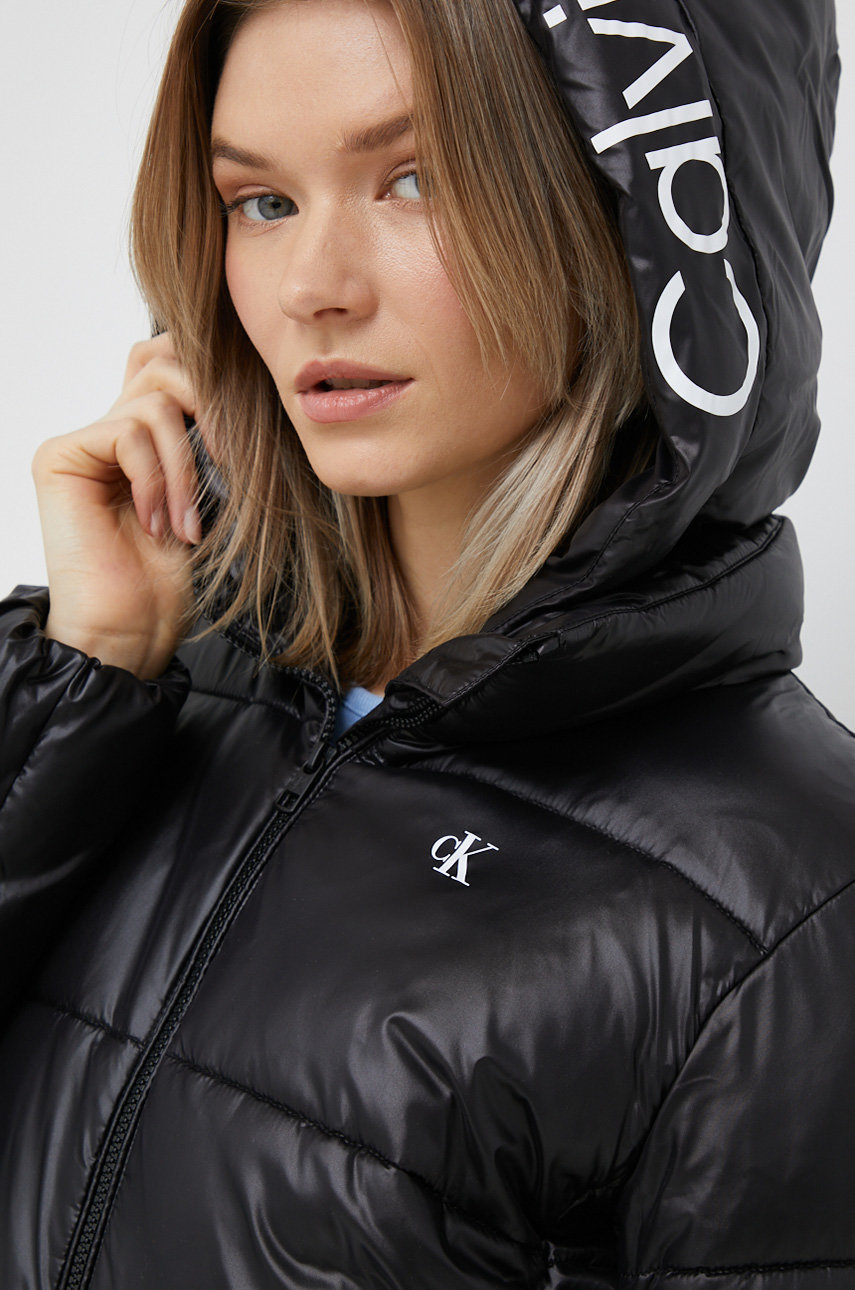 Куртка Calvin Klein Jeans женская цвет чёрный переходная | ANSWEAR.ua