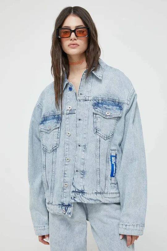 μπλε Τζιν μπουφάν Karl Lagerfeld Jeans Γυναικεία