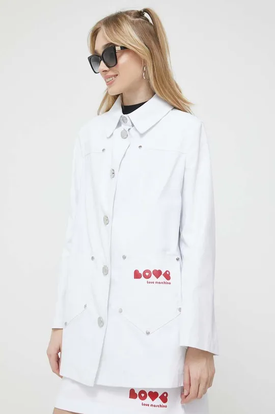 fehér Love Moschino rövid kabát Női