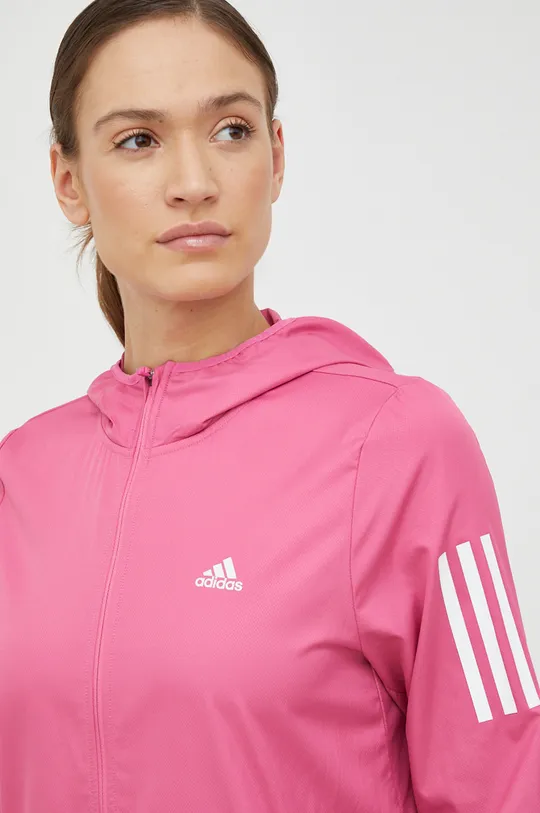 różowy adidas Performance kurtka do biegania
