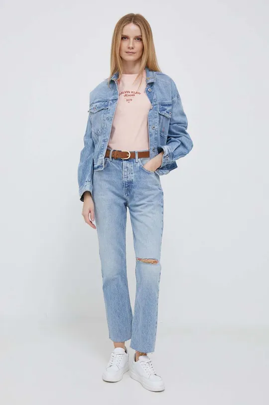 Pepe Jeans kurtka jeansowa Turner Rainbow niebieski