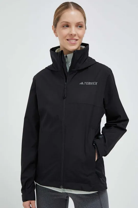 czarny adidas TERREX kurtka przeciwdeszczowa Multi RAIN.RDY Damski