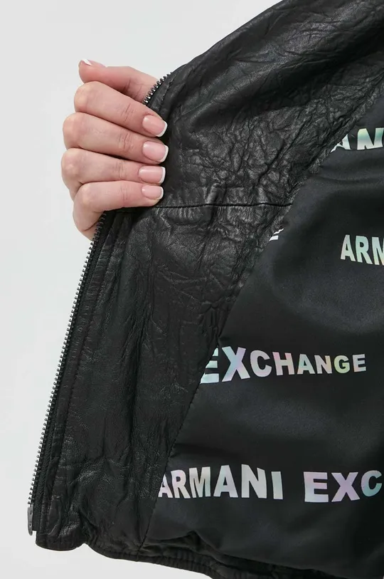 Kožená bunda Armani Exchange