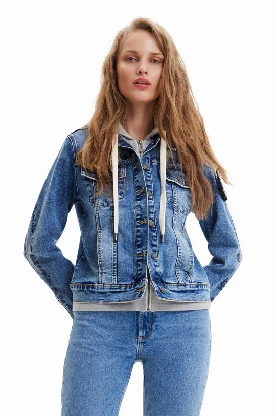 modra Jeans jakna Desigual Ženski