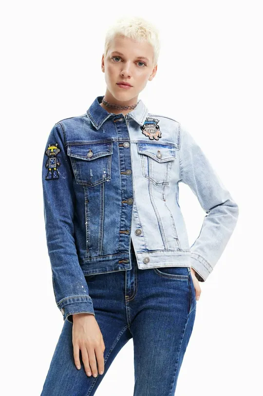 modra Jeans jakna Desigual Ženski