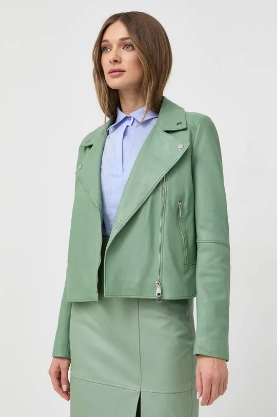 πράσινο Δερμάτινο jacket BOSS