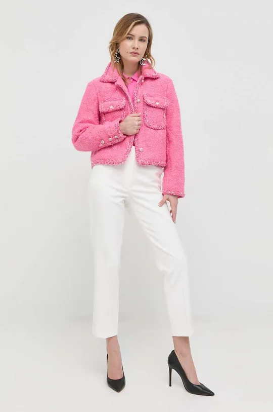 Пухова куртка з домішкою вовни Miss Sixty рожевий