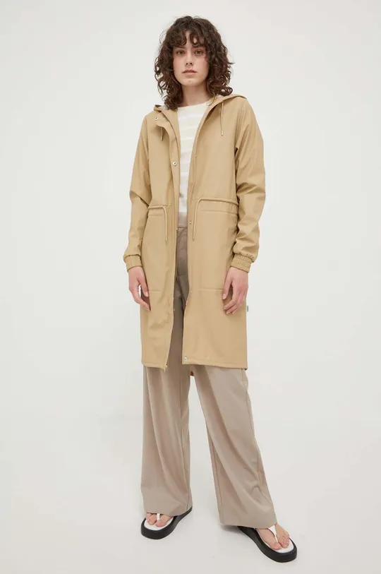 Rains rain jacket 18550 String Parka beige
